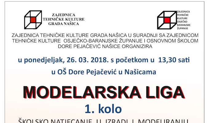 Obavijest o održavanju Modelarske lige