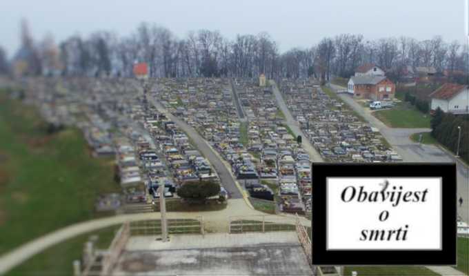 Obavijest o smrti i sprovodu