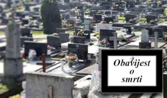 Obavijest o smrti i sprovodu