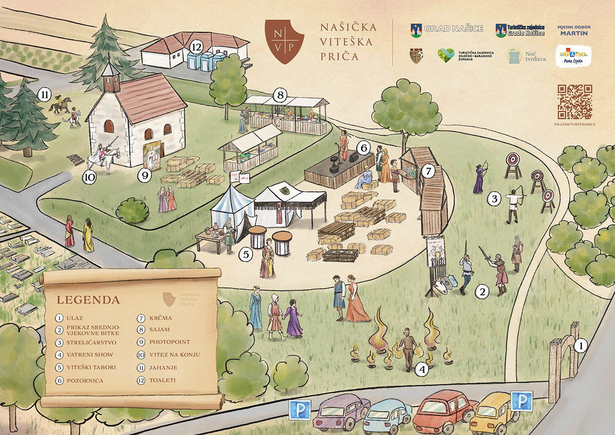 Našička viteška priča - Karta, satnica događanja i sudionici u subotu i ...